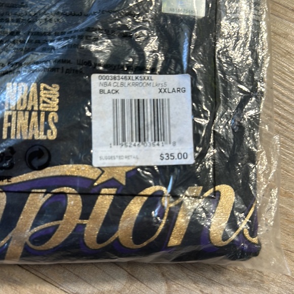 🏀LA LAKERS | CHAMPIONSHIP LOCKER ROOM T-SHIRT | NIP | Black/Yellow/purple… - Picture 5 of 12